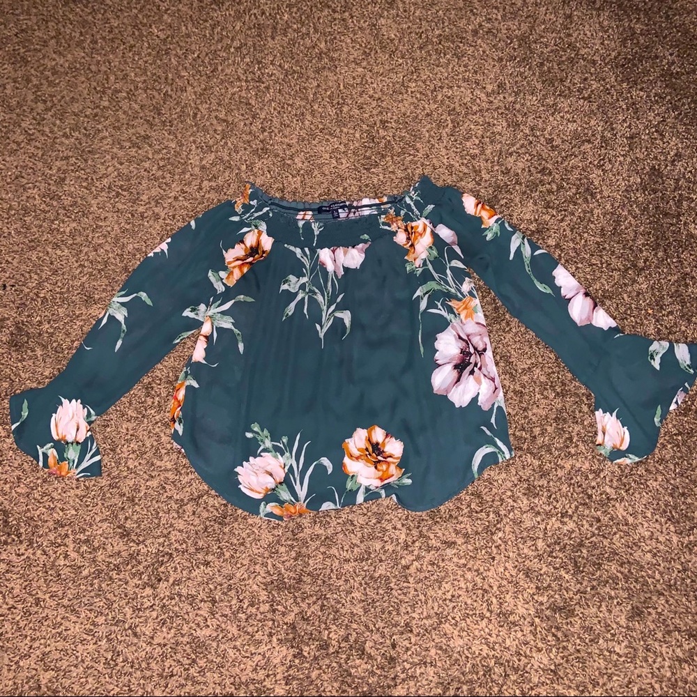 Off shoulder floral top